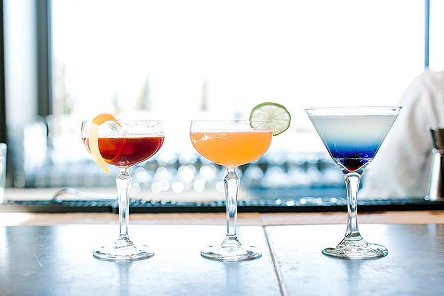 Three cocktails at Bar@17